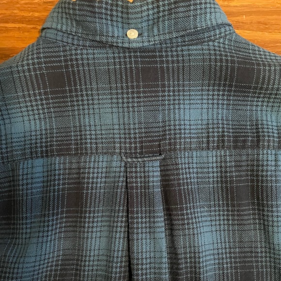 Beams Plus Mens Plaid Flannel Shirt Small from Japan Blue & Black - Picture 6 of 8